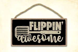 Ideas de decoración de garaje Flippin impresionante letrero de madera - Imagen 1 de 2