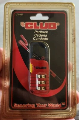 The Club Pad Lock Combination Lock UTL851 Laminated Steel Body NEW Sealed NIB - Image 1 of 2