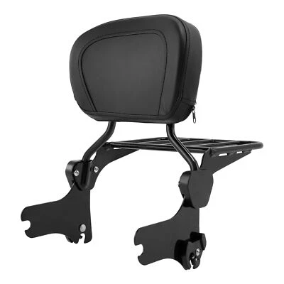 Respaldo desmontable barra Sissy con portaequipajes para Harley Electra Road Glide 97-08 Foto 1 de 4