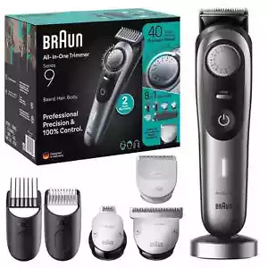 Braun Trimmer All-in-One Style Kit Series 9 9340, 8-in-1, Sharpest Blade - Picture 1 of 8