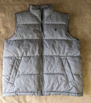 US polo Assn Men's Gray Puffer vest Size M - Image 1 of 4