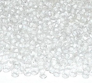 SB1526 White Luminous Inside Color 6/0 4mm Rondelle Glass Seed Beads 1oz - Picture 1 of 1