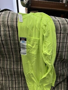 Dickies Men's High Vis Long Sleeve Tee Big & Tall Long Length, Cool & Dry XXL - Picture 1 of 2