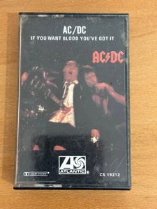 AC/DC If You Want Blood You've Got It CASSETTE Tape 1978 Atlantic Angus Young - Picture 1 of 5