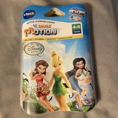 VTech V.Smile Motion Disney Tinker Bell Game 4-6 Years Learn Spelling Counting+ - Image 1 of 2