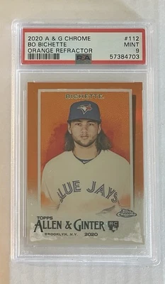 2020 Bo Bichette Topps Chrome Allen & Ginter Orange Refractor RC /25 PSA 9 RARE - Image 1 of 2