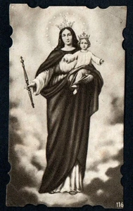 Tarjeta Santa Antigua de Virgen María Auxiliadora Imagen Pieuse Santino Estampa - Imagen 1 de 1