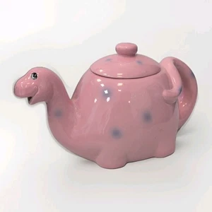  Dinosaur Brontosaurus Tea Pot pink polka dot novelty 3D  - Picture 1 of 9
