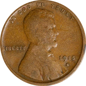 1915-S Lincoln Cent - Picture 1 of 2