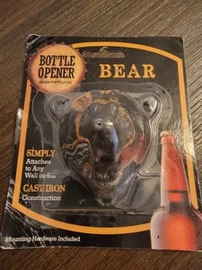 NEU Gusseisen BLACK BEAR Flaschenöffner WAND-/BARHALTERUNG Soda Bier Öffner Kabine/Bar - Bild 1 von 4