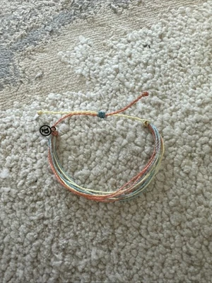 Pulsera Ajustable Pura Vida Amarillo Pastel, Rosa, Azul Impermeable, Nueva Foto 1 de 4