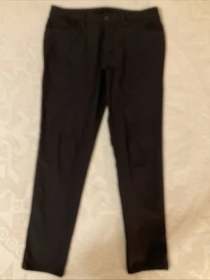 Pantalones Lululemon Para Hombre 32x30 Negros Elastizados Pierna Cónica Rendimiento Golf 0760 Foto 1 de 4
