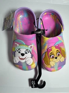 Paw Patrol Slip On Clog Shoes Pink Tie Dye Skye Everest Toddler Girl 9-10 - Picture 1 of 5