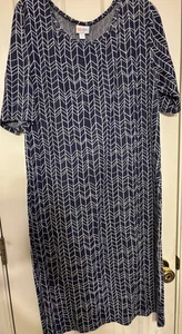 LuLaRoe Navy & White Dress - Picture 1 of 1
