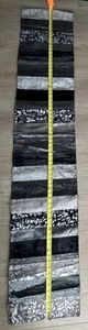 Black gray silver striped table runner 71”x13” Formal Glitz Glam - Picture 1 of 9