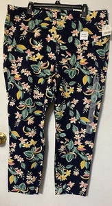 Old Navy Pixie Floral Women’s Pants High Rise Multicolor Size 18 NWT - Picture 1 of 5