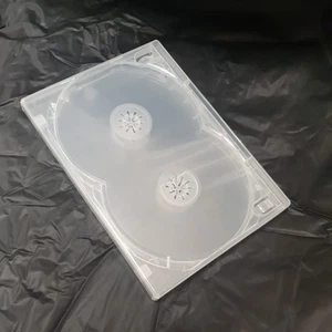 1 x 4 Way Clear 14mm Spine Holds 4 Discs Amaray Empty Replacement DVD Case New   - Afbeelding 1 van 4