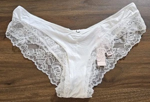 Talla Mediana Cheeky Victoria's Secret Blanco Nuevo Con Etiquetas - Imagen 1 de 4