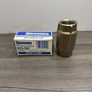 Simmons 503SB: 1" FNPT Check Valve - Cast Silicon Bronze Body - Picture 1 of 7
