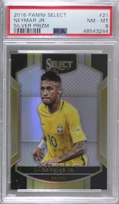 2016-17 Panini Select Terrace Silver Prizm Neymar Jr #21 PSA 8 - Image 1 of 2