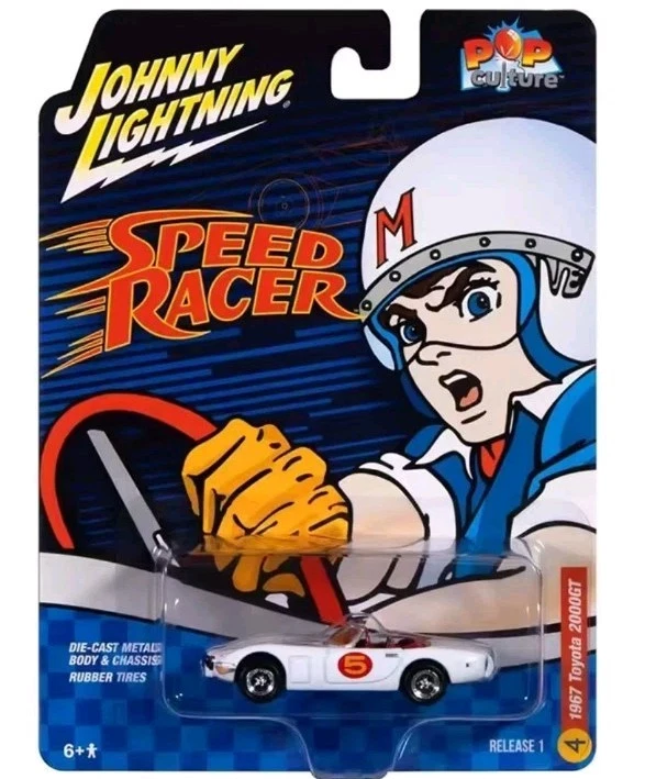 1:64 Johnny Lightning Pop Culture 1967 Toyota 2000GT Speed Racer #5 Bianco - Immagine 1 di 1