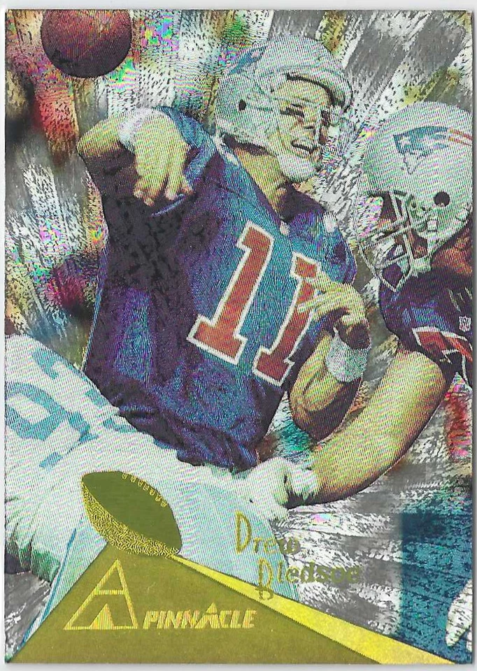 1994 Pinnacle Trophy Collection Patriots Football Card #92 Drew Bledsoe EX - Image 1 of 2