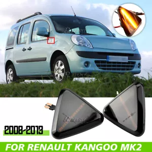 2x intermitentes laterales intermitentes negros para Renault Kangoo MKII 08-13 - Imagen 1 de 7
