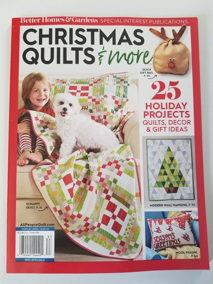 BETTER HOMES & GARDENS CHRISTMAS GUILTS & MORE DECEMBER 2018 BRAND NEW MAGAZINE - Image 1 of 1