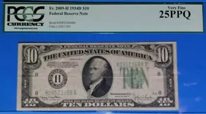 1934-D $10 ST. LOUIS Fr. 2009-H PCGS 25 PPQ SERIAL H09523698B - Picture 1 of 2
