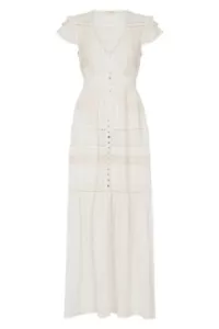 NWT Spell and the Gypsy Suki Maxi Lace Gown Dress Bridal Off White Ivory Size S - Picture 1 of 9