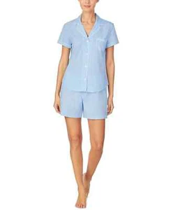 Lauren Ralph Lauren Grosgrain-Ribbon Trim Boxer Shorts Pajamas Sets Size Small - Picture 1 of 1