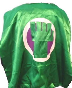 Super Green Man Superhero Incredible Hulk Green Cape One Size - Picture 1 of 4