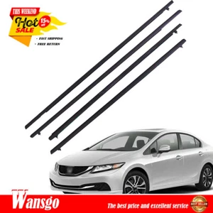 Car Window Moulding Trim Weatherstrips Seal For Honda Civic Sedan 2006-2011 - Picture 1 of 8