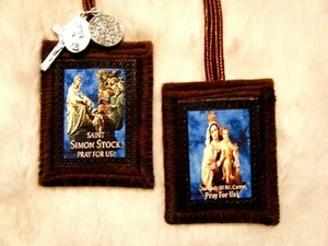 Our Lady of Mt Carmel St Simon Stock Brown Scapular 100%Wool Handmade in USA - Picture 1 of 1