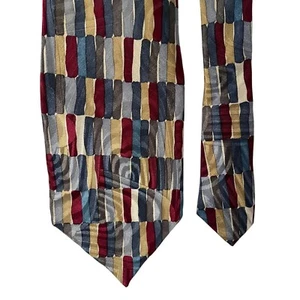 Louis Roth Vintage Mens Tie Multi Color Geometric pattern - Picture 1 of 3
