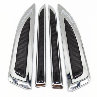2PCS Carbon Fiber Car Side Fender Wing Cover Trim Sticker Exterior Accessories — 第 1/4 张图片