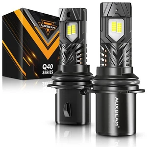 AUXBEAM Q40 HB1 9004 LED Headlight High Low Beam 120W 30000LM Super Bright White - Picture 1 of 34