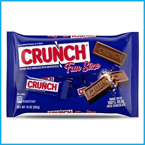 CRUNCH Milk Chocolate and Crisped Rice, Fun Size Candy Bars, 10 oz - Picture 1 of 12