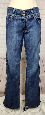 Pantalones de mezclilla Hudson lavado medio corte bota solapa bolsillo desgastado estilo #W1702DHA talla 32 Foto 1 de 4