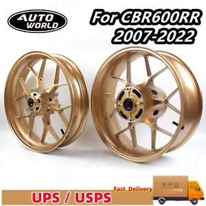 Llantas traseras delanteras doradas de 17"" para Honda CBR600RR 2007-2022 2008 2009 2010 2011 - Imagen 1 de 14