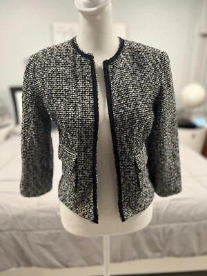 Express womens tweed blazer with pockets formal casual  business size 0 - Image 1 of 4