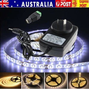5M 3528 300LEDS Cool Warm White 12V LED Strip Lights Waterproof Car Caravan Lamp - Picture 1 of 15