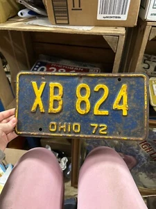1972 Ohio License Plate XB 824 - Picture 1 of 17