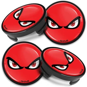 Kompatibel mit Ford Nabendeckel Nabenkappen Radnabendeckel 54mm Schwarz Rot - Bild 1 von 5