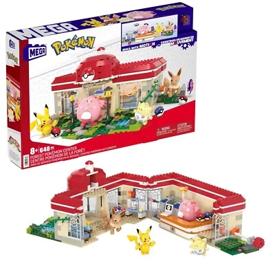 MEGA Pokémon Building Toys Set Forest Pokémon Center with 648 Pieces, - Image 1 of 4