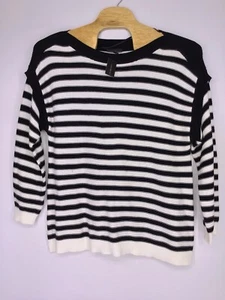 Lane Bryant Sweater Black And White Striped Knit Top Women’s Size 22/24 NEW - Picture 1 of 7