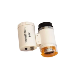 60X White Illuminated Pocket Microscope Loupe Magnifier LED UV Light document - Picture 1 of 5