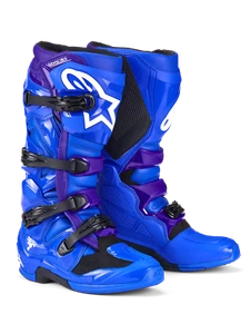 Boots Man Alpinestars Tech 7 Blue Motocross Enduro MX Boots - Picture 1 of 2