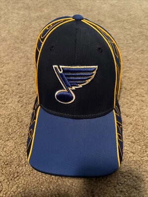 St. Louis Blues CCM NHL Men's Fitted Cap Hat Fits Head Size: 7 1/4 - Image 1 of 3