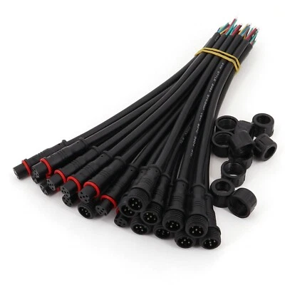 10Pairs 5Pin Waterproof IP65 24AWG Male and Female LED Strip Cable Connector - Image 1 of 4
